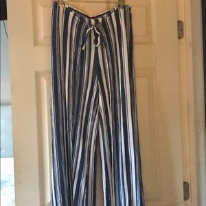 Vanilla Star Stripped Open Bottom Pants